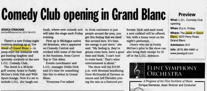 The Jewel of Grand Blanc - Sep 30 2010 Comedy Club